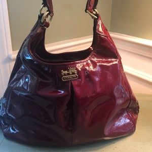 Coach - Maroon Patent Leather Bag